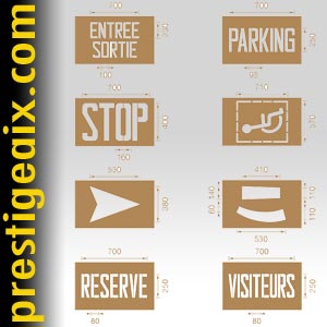 Kit pochoirs N1 - Parking