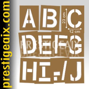 Kit pochoirs Lettres PVC