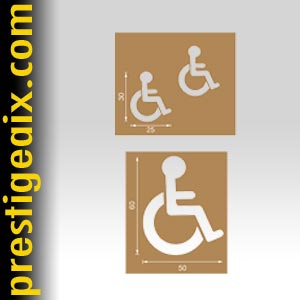 Kit pochoirs place handicape
