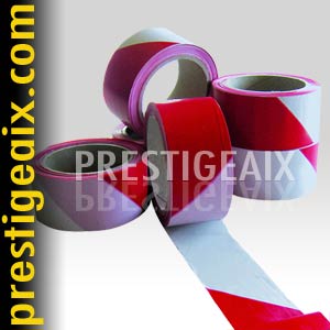 Ruban de signalisation rouge et blanc